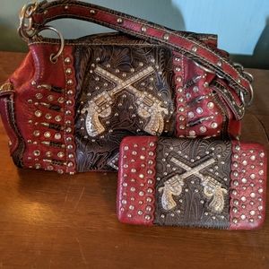 Western Purse and Wallet Set